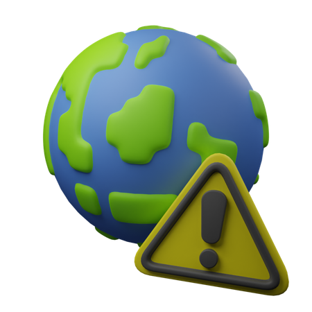 Signe de danger pour la terre  3D Icon