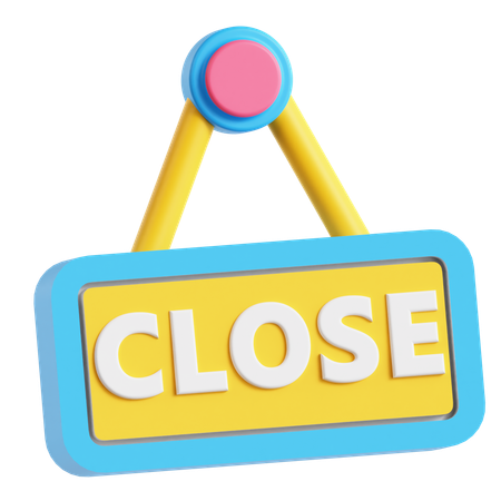 Signe de fermeture  3D Icon