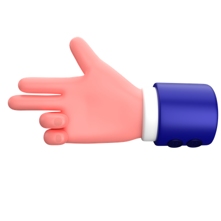 Signe de geste de doigts d'arme à feu d'homme d'affaires  3D Icon