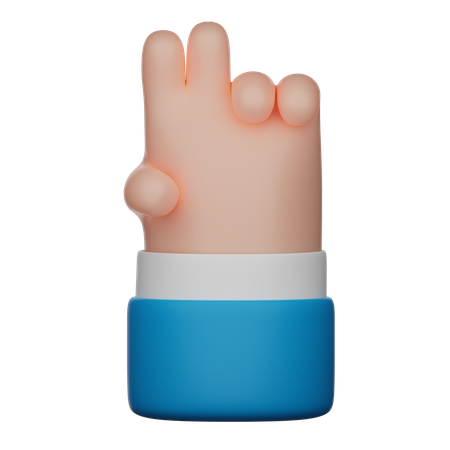 Signe de geste de la main de paix  3D Icon