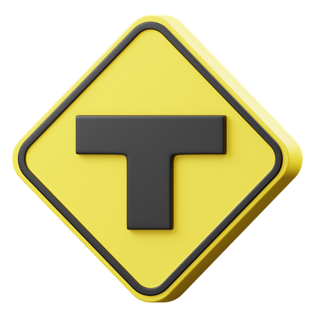 Signe de jonction en t  3D Icon