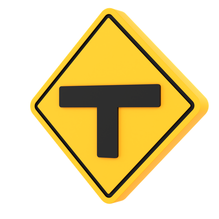 Signe de jonction en t  3D Icon