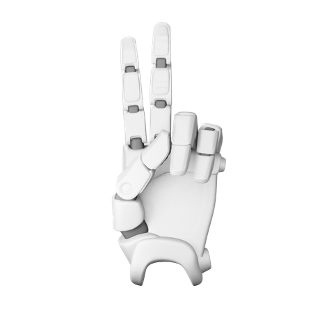 Signe de la main de paix  3D Icon