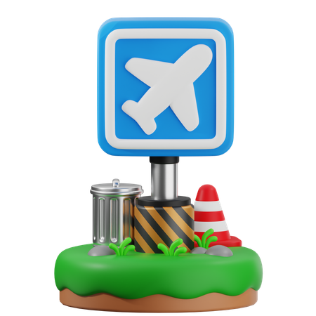 Signe de l'aéroport  3D Icon