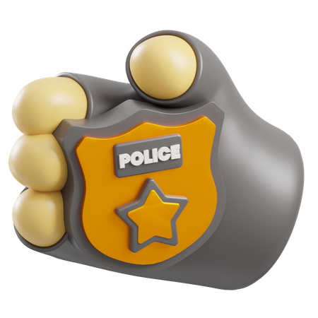 Panneau de police  3D Icon