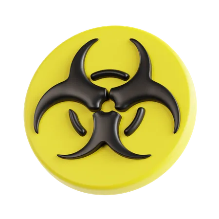 Signe de danger biologique  3D Icon