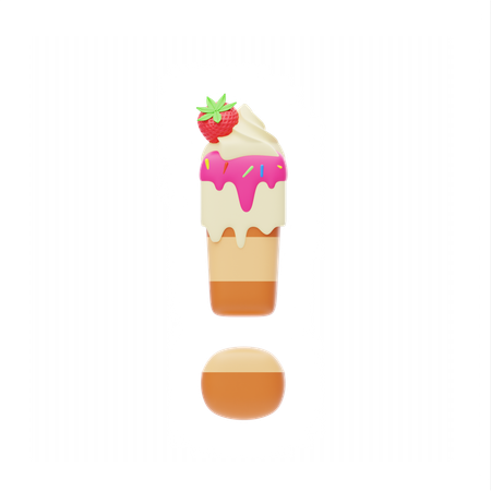Signe d'exclamation  3D Icon