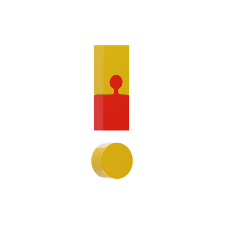 Signe d'exclamation de lettre  3D Icon