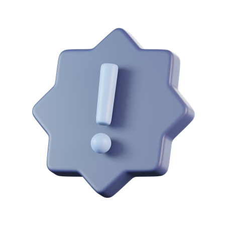 Signe d'exclamation octogonal  3D Icon