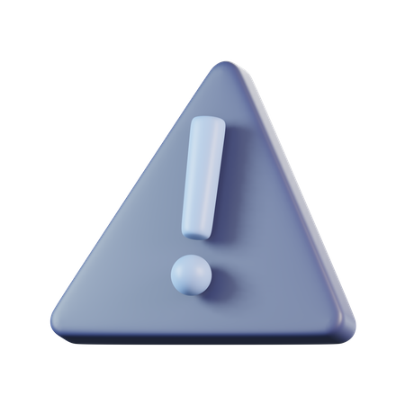 Signe d'exclamation triangulaire  3D Icon