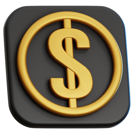 Signe dollar  3D Icon