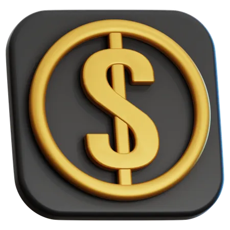 Signe dollar  3D Icon