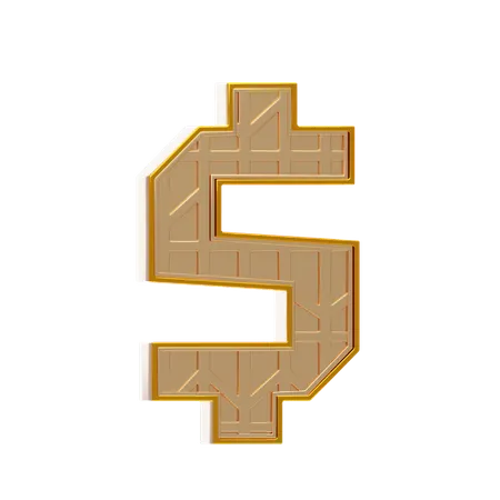 Signe dollar  3D Icon