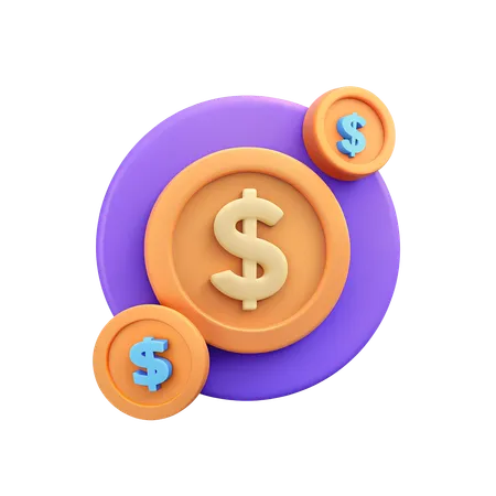 Signe dollar  3D Icon