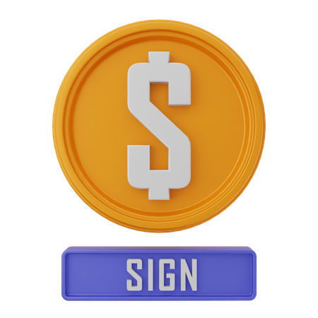 Signe dollar  3D Icon