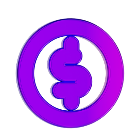Signe dollar  3D Icon