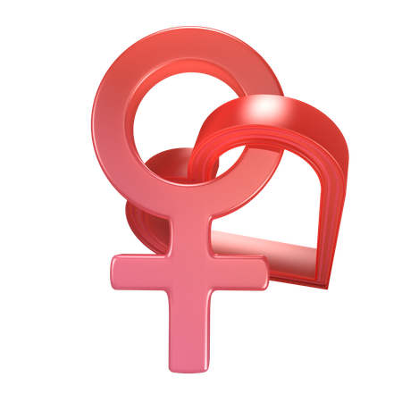 Signe féminin  3D Icon