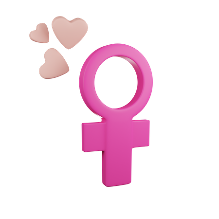 Signe féminin  3D Icon