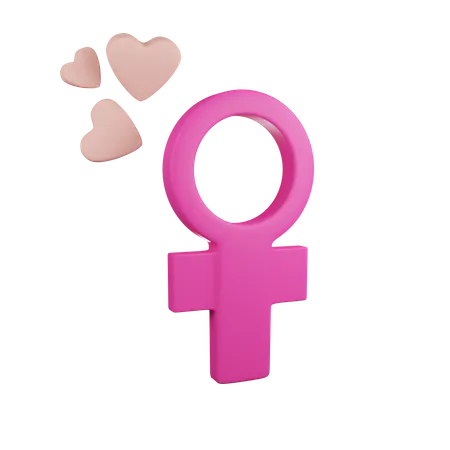 Signe féminin  3D Icon