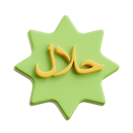 Signe halal  3D Icon