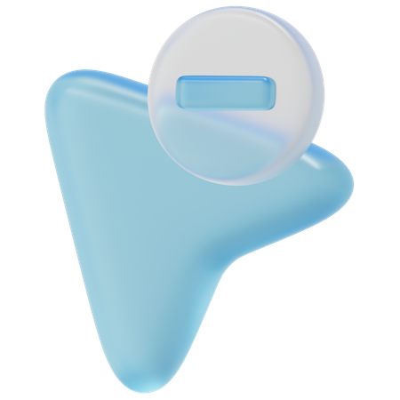 Curseur signe moins  3D Icon