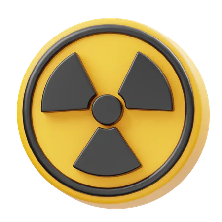 Signe radioactif  3D Icon