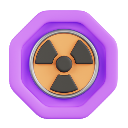 Signe radioactif  3D Icon