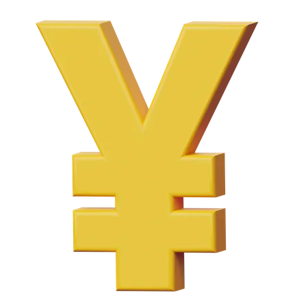 Signe du yen  3D Icon