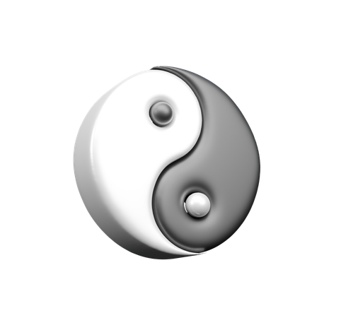 Signe yin yang  3D Icon