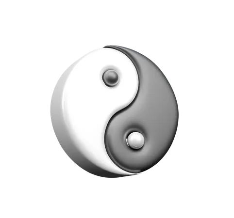 Signe yin yang  3D Icon