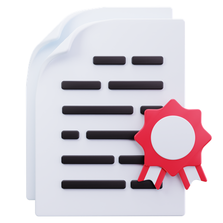 Signed Paper  3D Icon