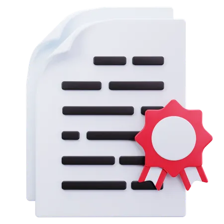 Signed Paper  3D Icon