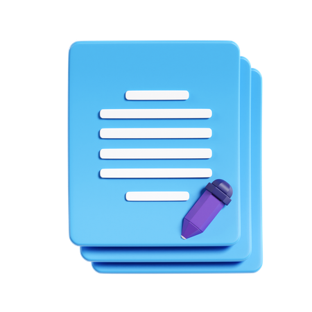 Signing Document  3D Icon