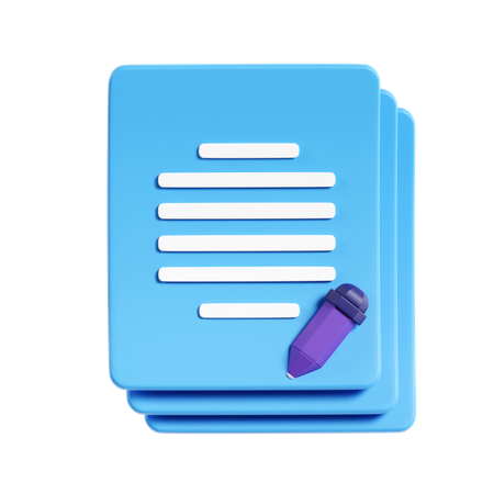 Signing Document  3D Icon