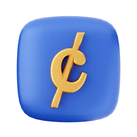 Signo de centavo  3D Icon