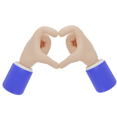 Gesto de mano de signo de amor  3D Icon