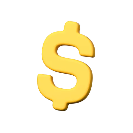 Signo de dólar  3D Icon