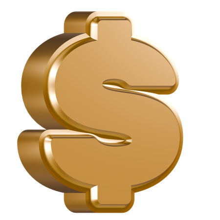 Signo de dólar  3D Icon