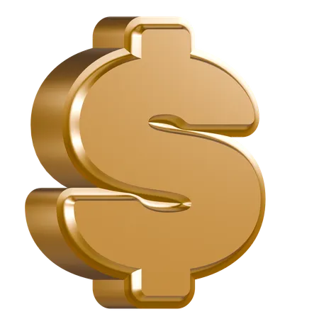 Signo de dólar  3D Icon
