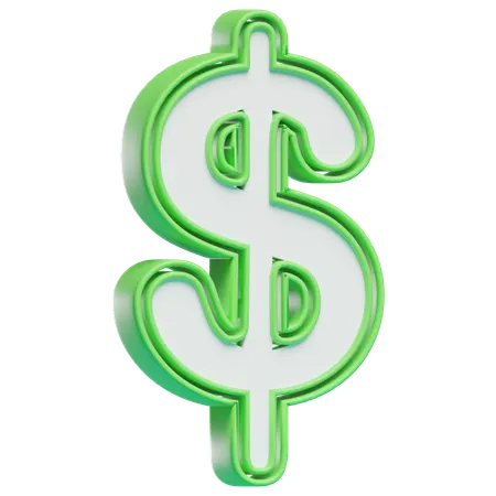 Signo de dólar  3D Icon