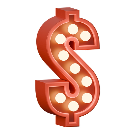 Signo de dólar  3D Icon