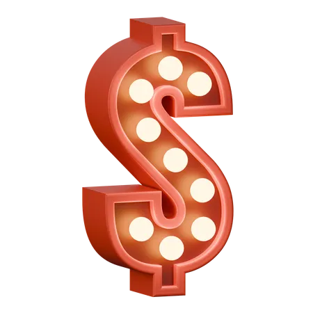 Signo de dólar  3D Icon