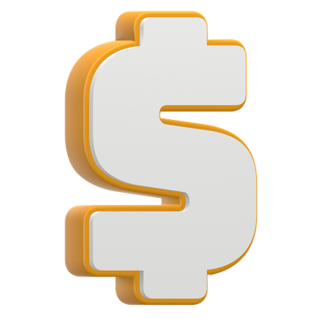 Signo de dólar  3D Icon