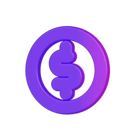 Signo de dólar  3D Icon