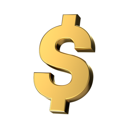 Signo de dólar  3D Icon