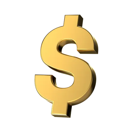 Signo de dólar  3D Icon