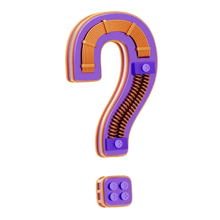 Signo de interrogación  3D Icon