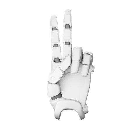 Signo de paz con la mano  3D Illustration