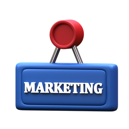 Signo de marketing  3D Icon