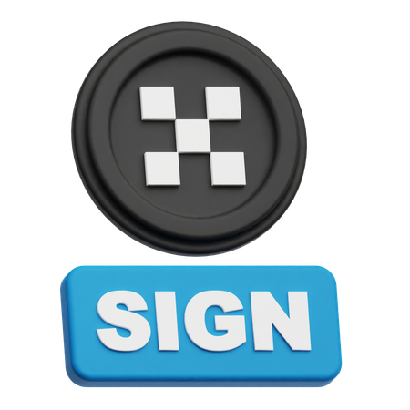 Signo de moneda oKB  3D Icon